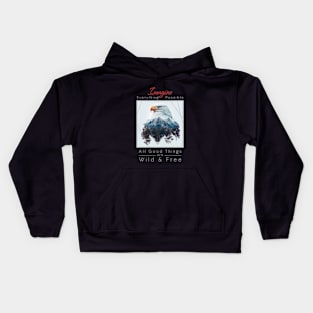 Eagle Nature Outdoor Imagine Wild Free Kids Hoodie